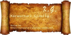 Kereszturi Gizella névjegykártya